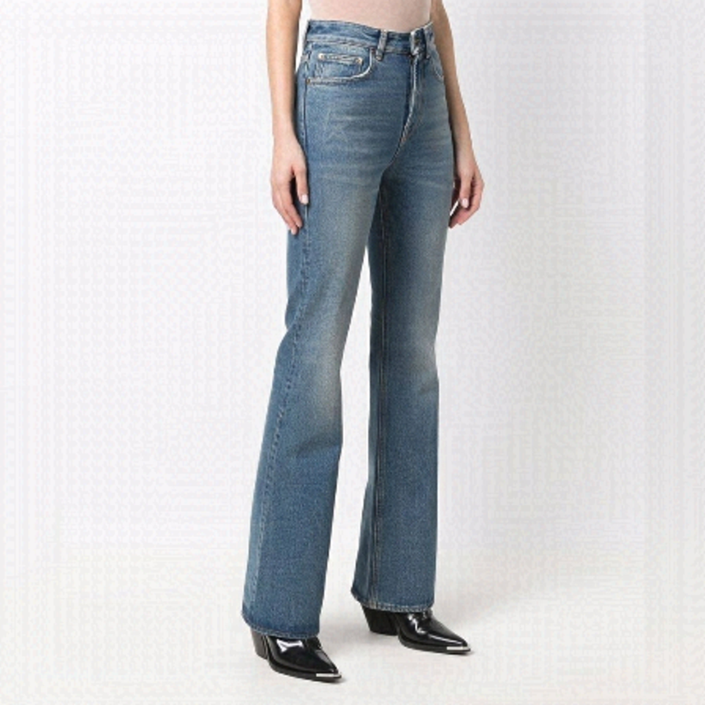 Golden Goose Karen Bootcut Jeans in Medium-Wash Denim